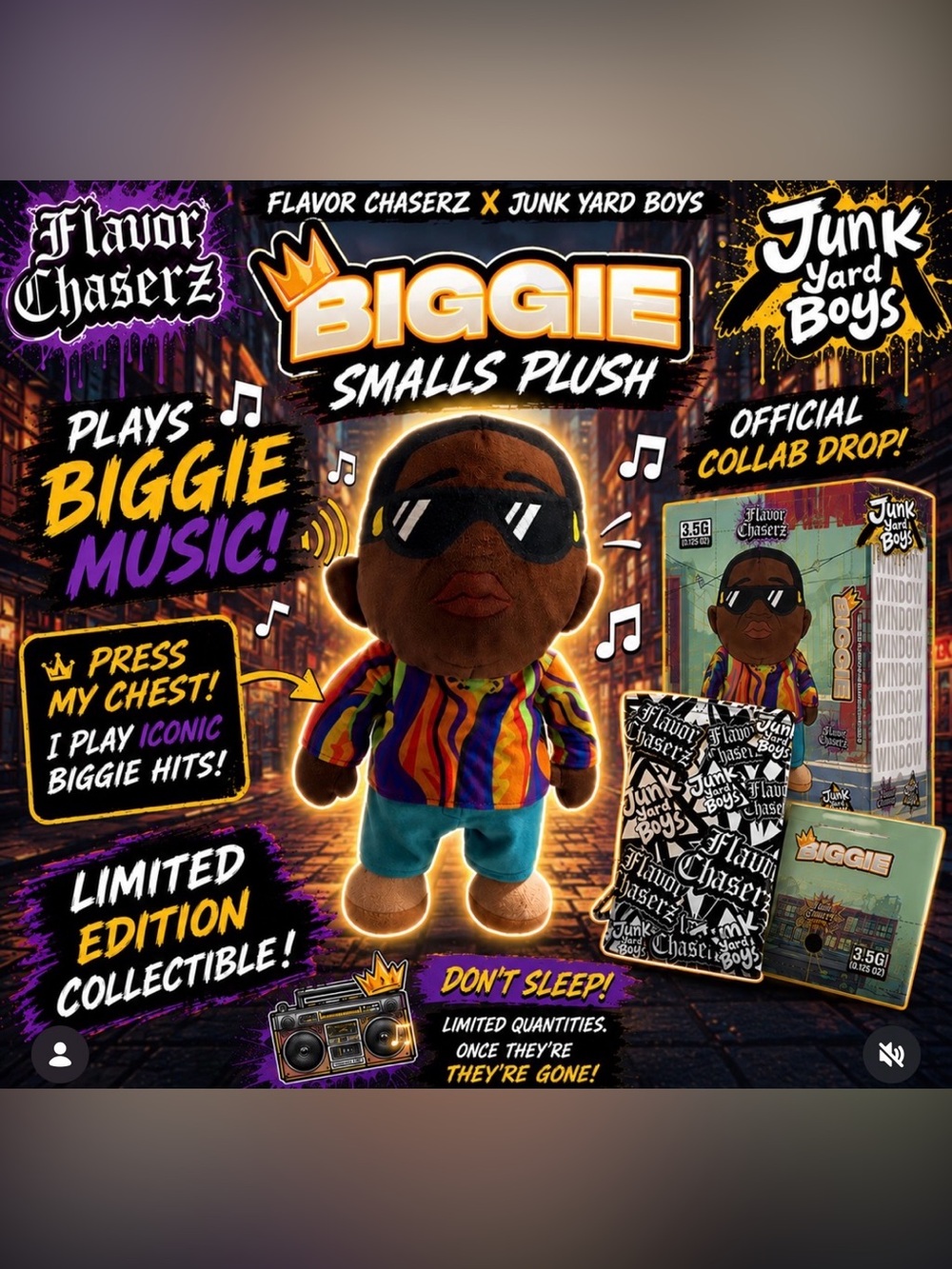 Biggie Smalls Notorious BIG Brooklyn Plush